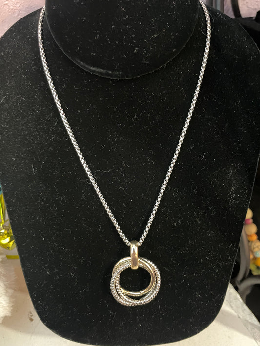 Necklace Silver Chain Circles