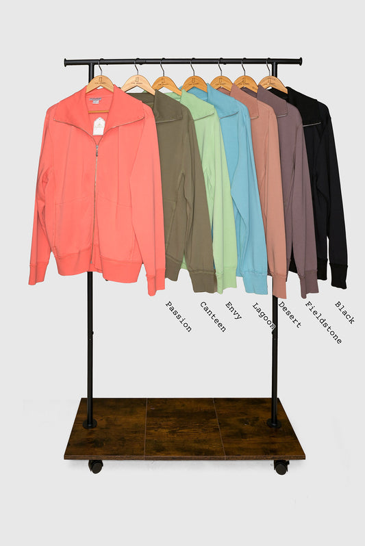 Fleece Terry Zip Up Jacket
