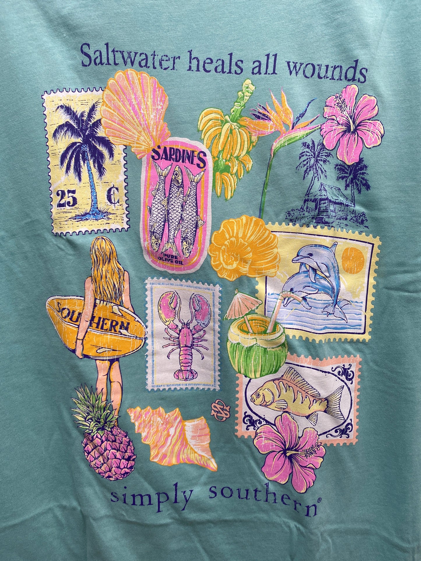 Simply Southern Saltwater heals all wounds T-Shirt