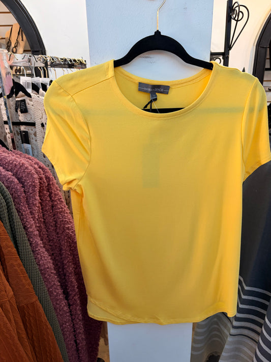 Yellow Short Sleeve Top