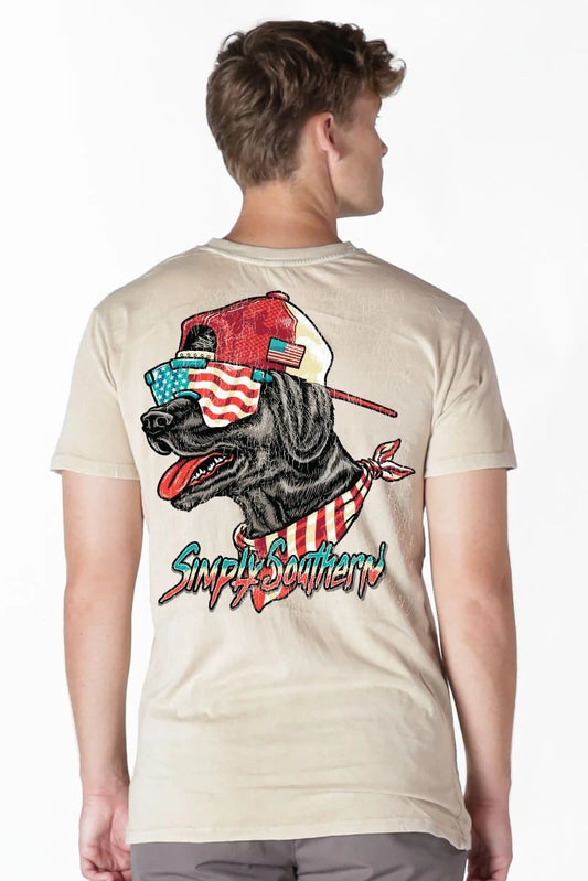 Simply Southern Men's USA Dog Tshirt