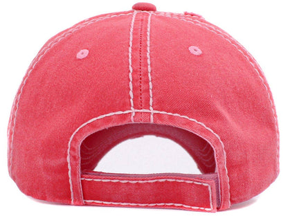 KBV1637 MAMA Vintage Baseball Cap: Hot Pink