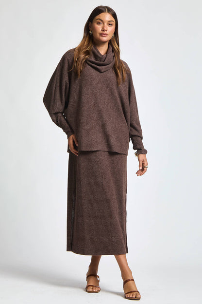 2 Piece Cozy Thermal Layered Set: Wine / S