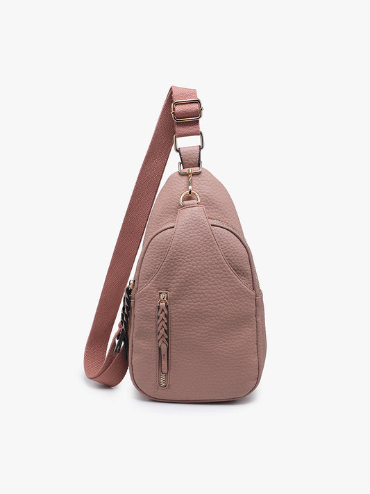 Dusty Rosewood Nikki Dual Compartment Sling Pack Bag