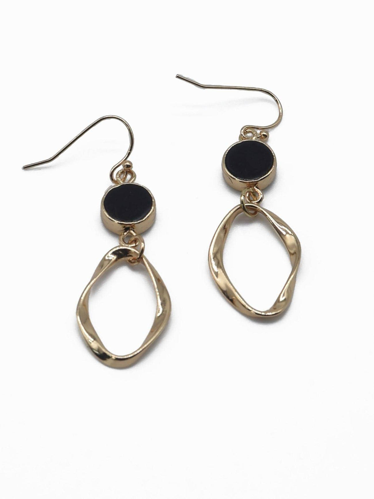 Semi Precious Stone Dangle Earrings: Turquoise