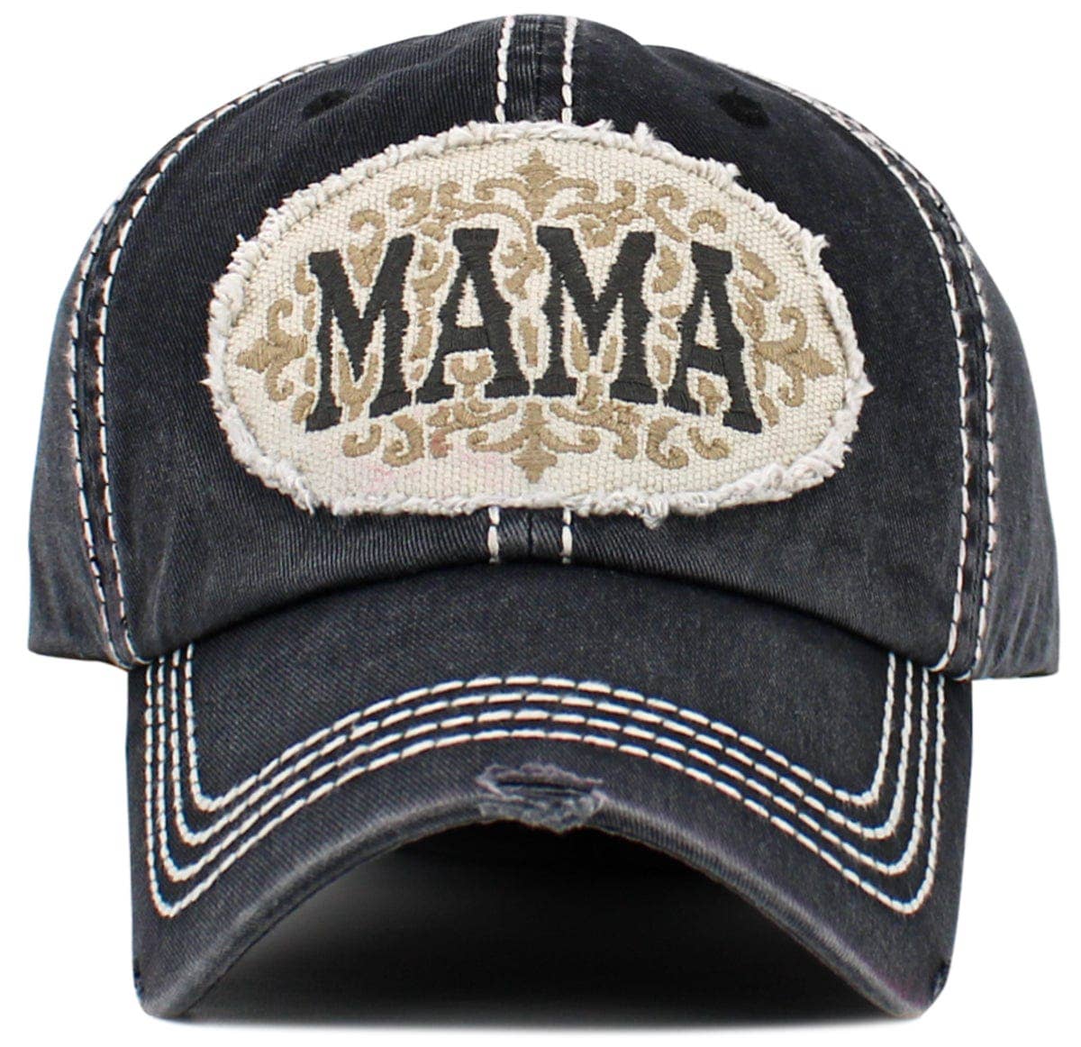 KBV1637 MAMA Vintage Baseball Cap: Hot Pink