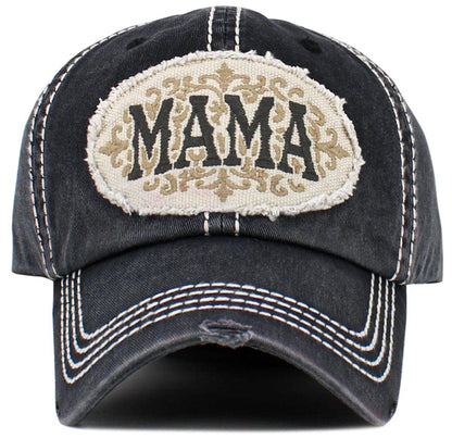 KBV1637 MAMA Vintage Baseball Cap: Hot Pink