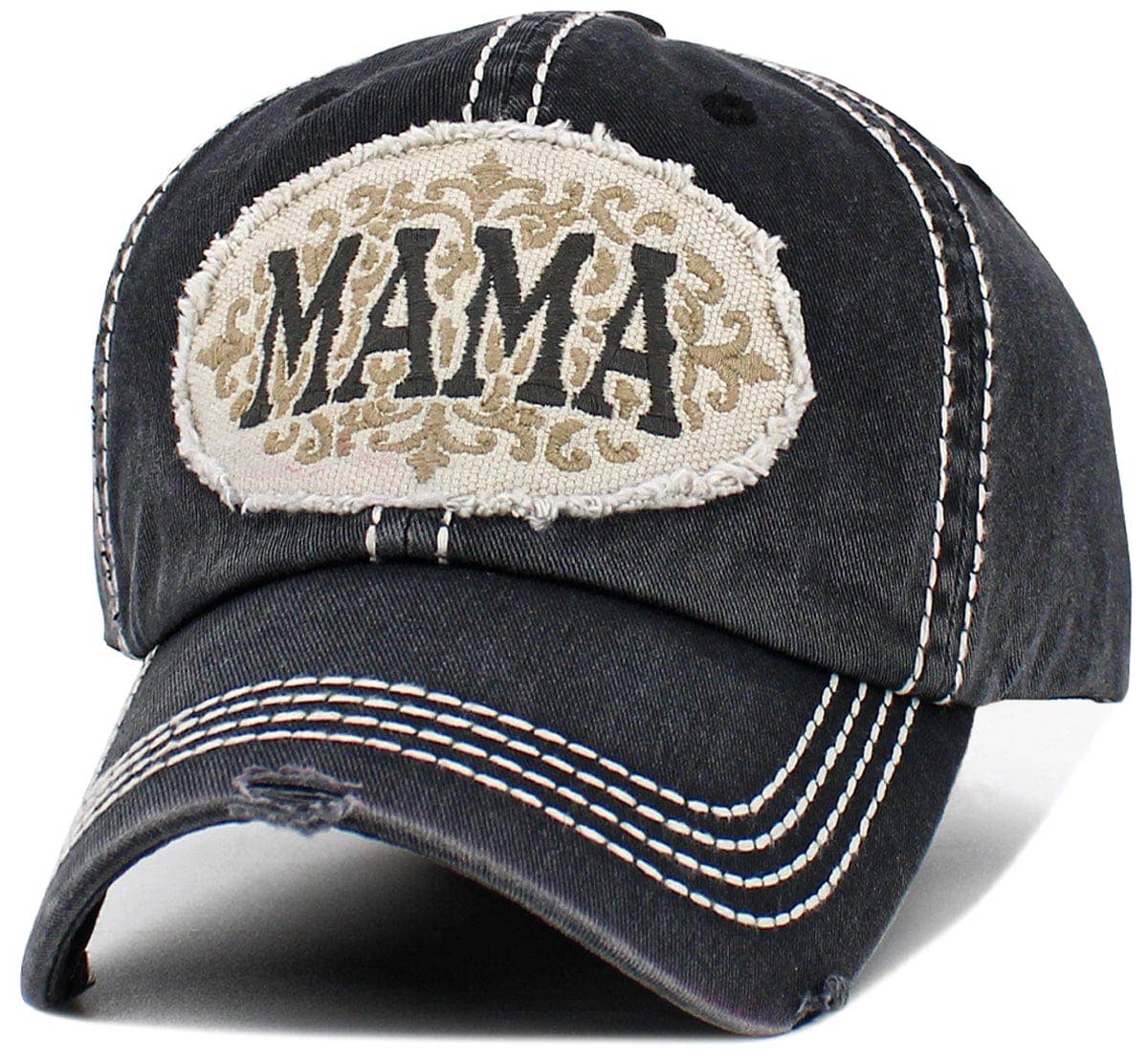 KBV1637 MAMA Vintage Baseball Cap: Hot Pink