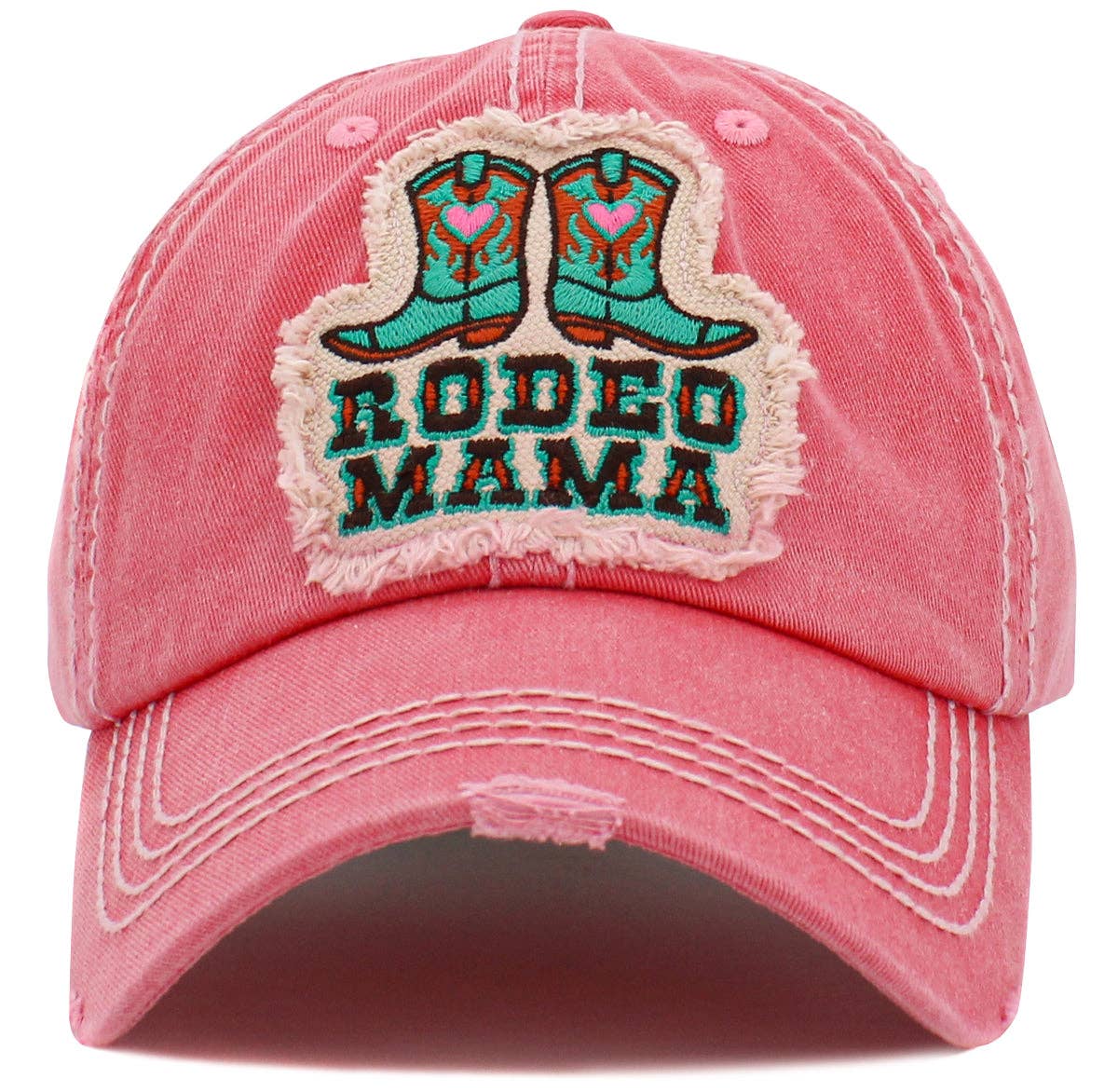 KBV1478 'Rodeo MaMa" Washed vintage Ballcap: Blue