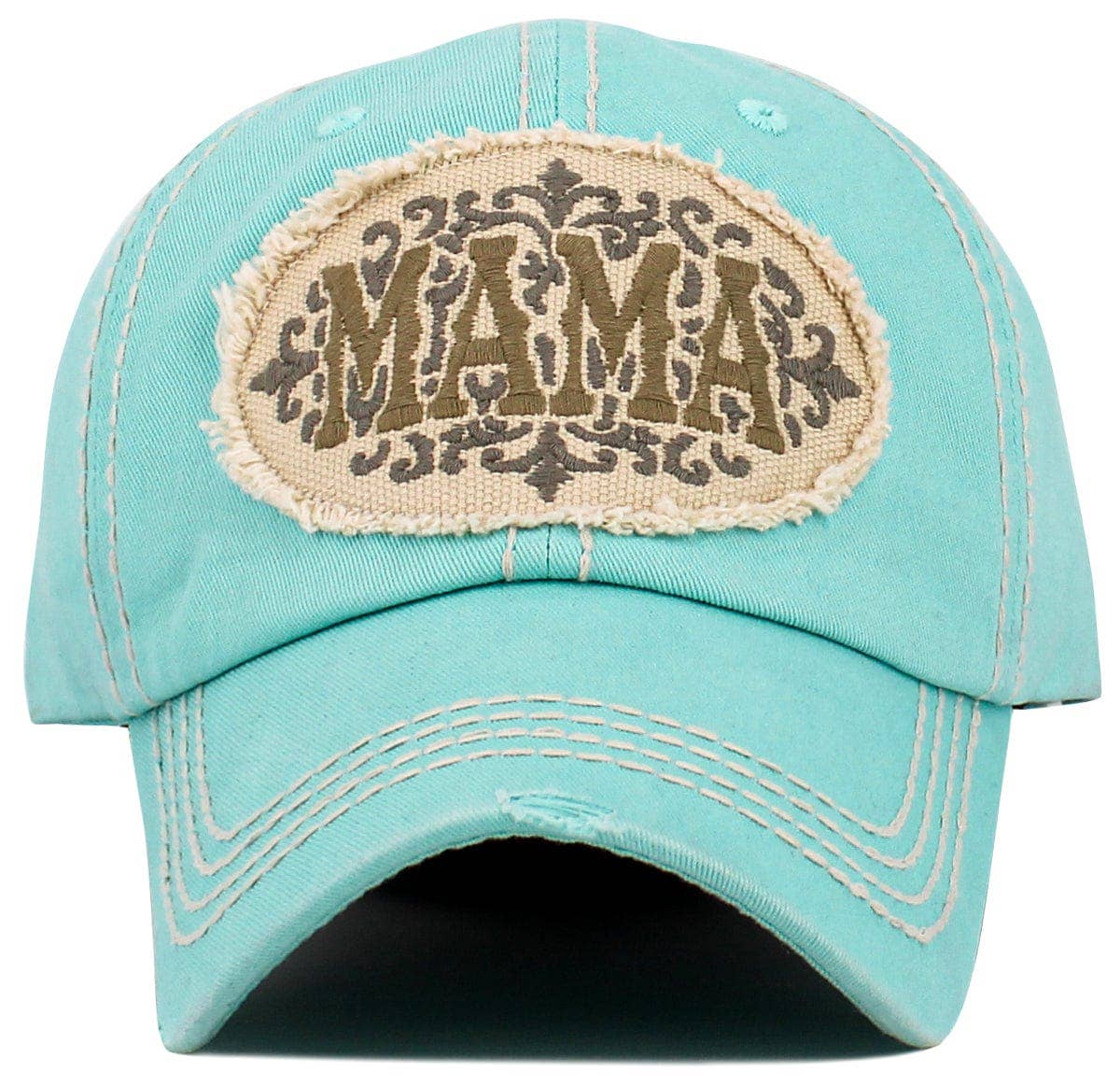 KBV1637 MAMA Vintage Baseball Cap: Hot Pink