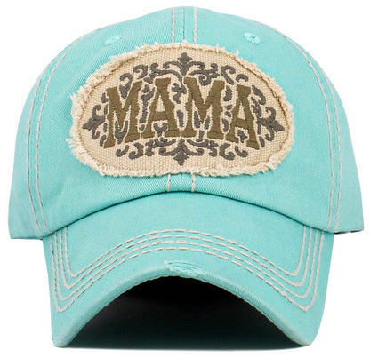 KBV1637 MAMA Vintage Baseball Cap: Hot Pink