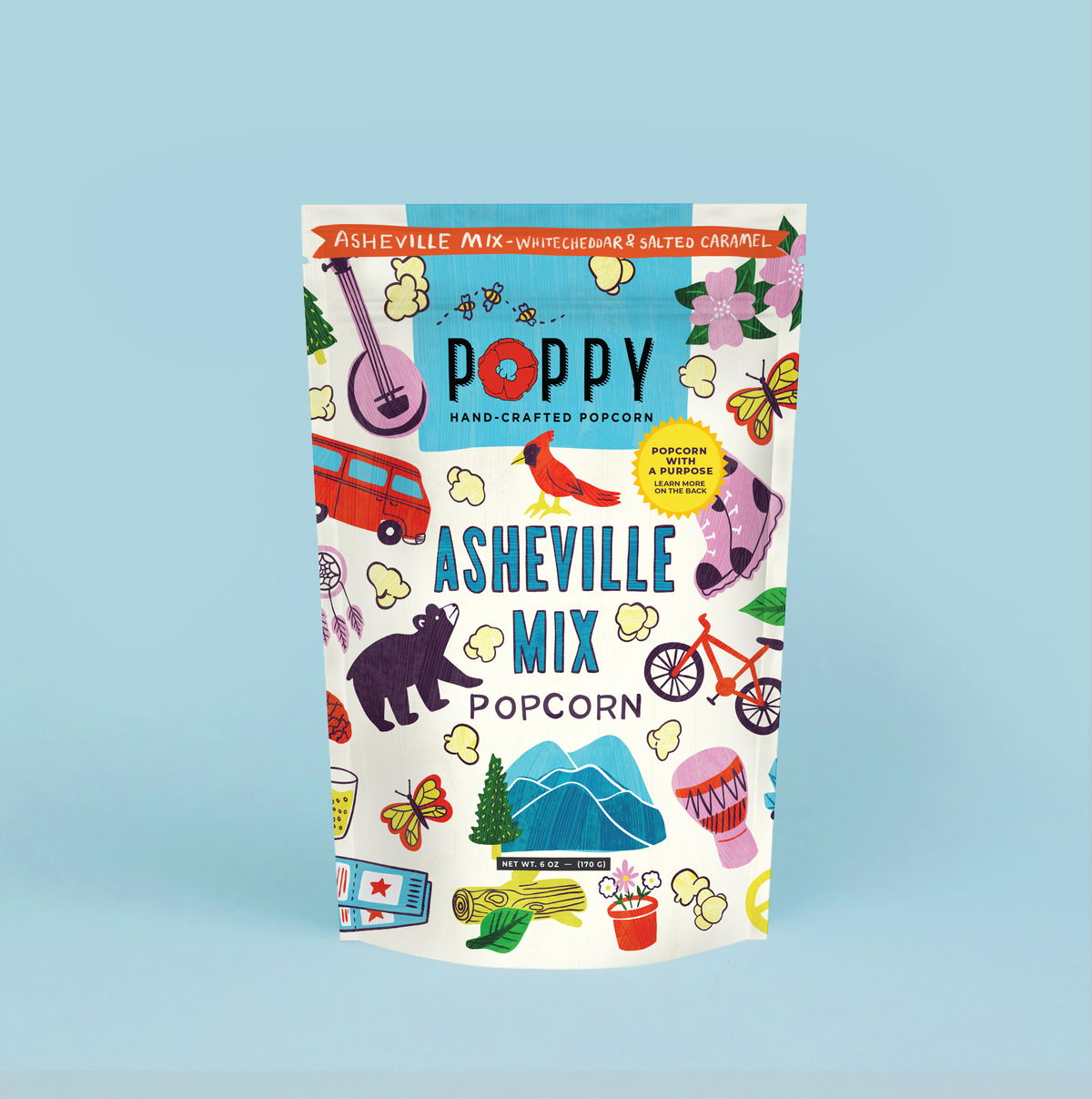 Asheville Mix Artist Bag Popcorn