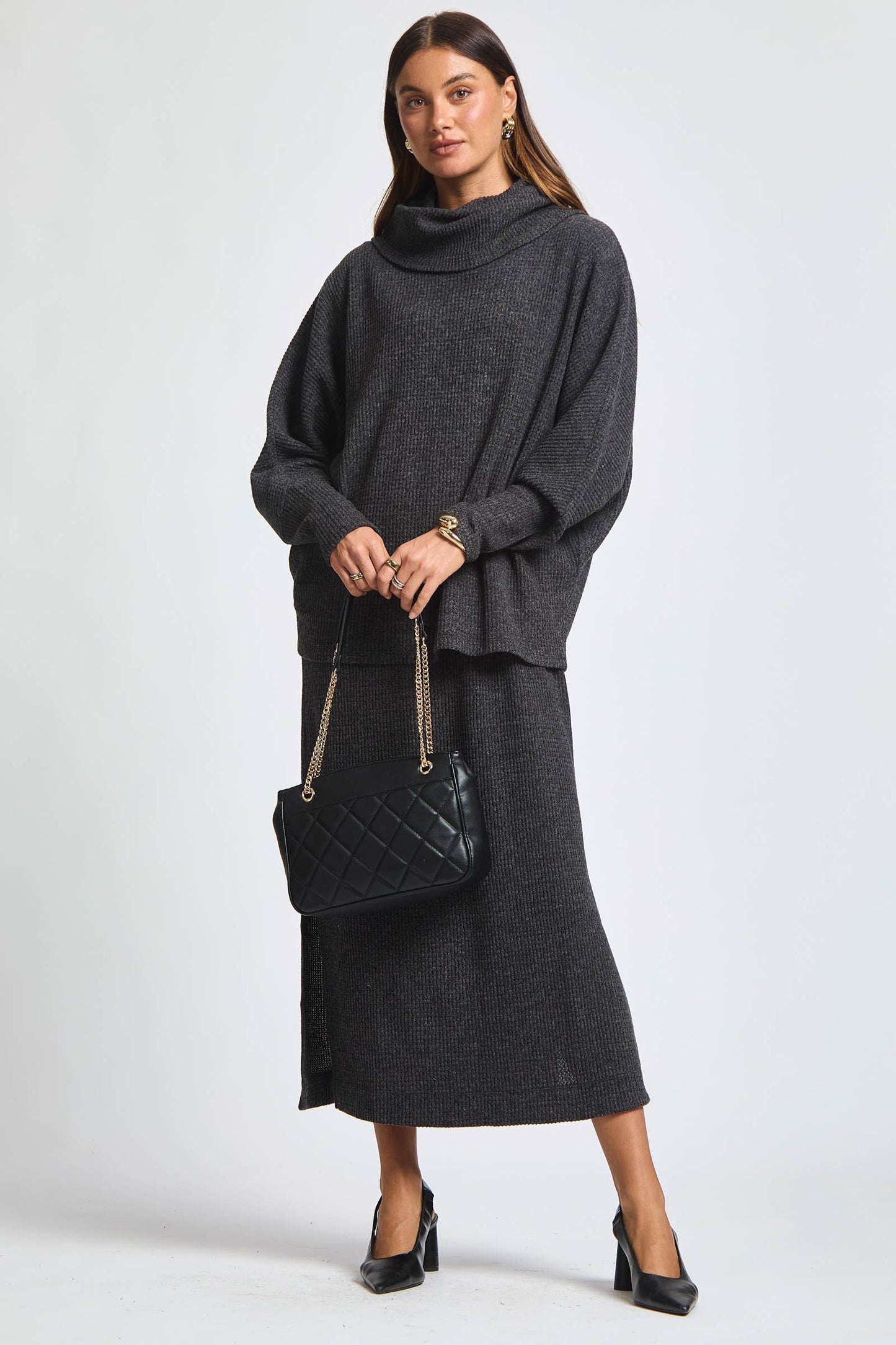 2 Piece Cozy Thermal Layered Set: Wine / S