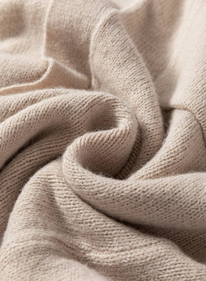 Open Front Pocketed Long Cardigan: Beige / S