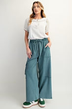 Wide Leg Pants Terry Mineral Teal