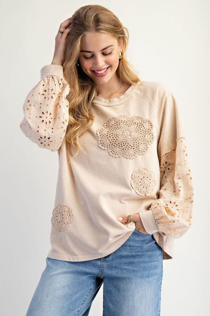 Crochet Long Sleeve Top
