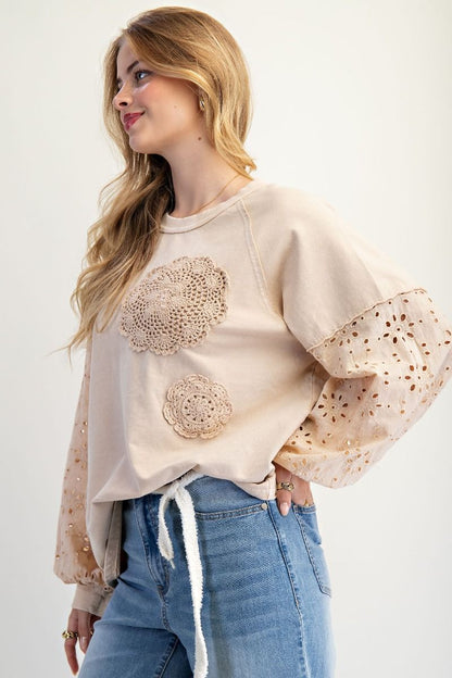 Crochet Long Sleeve Top