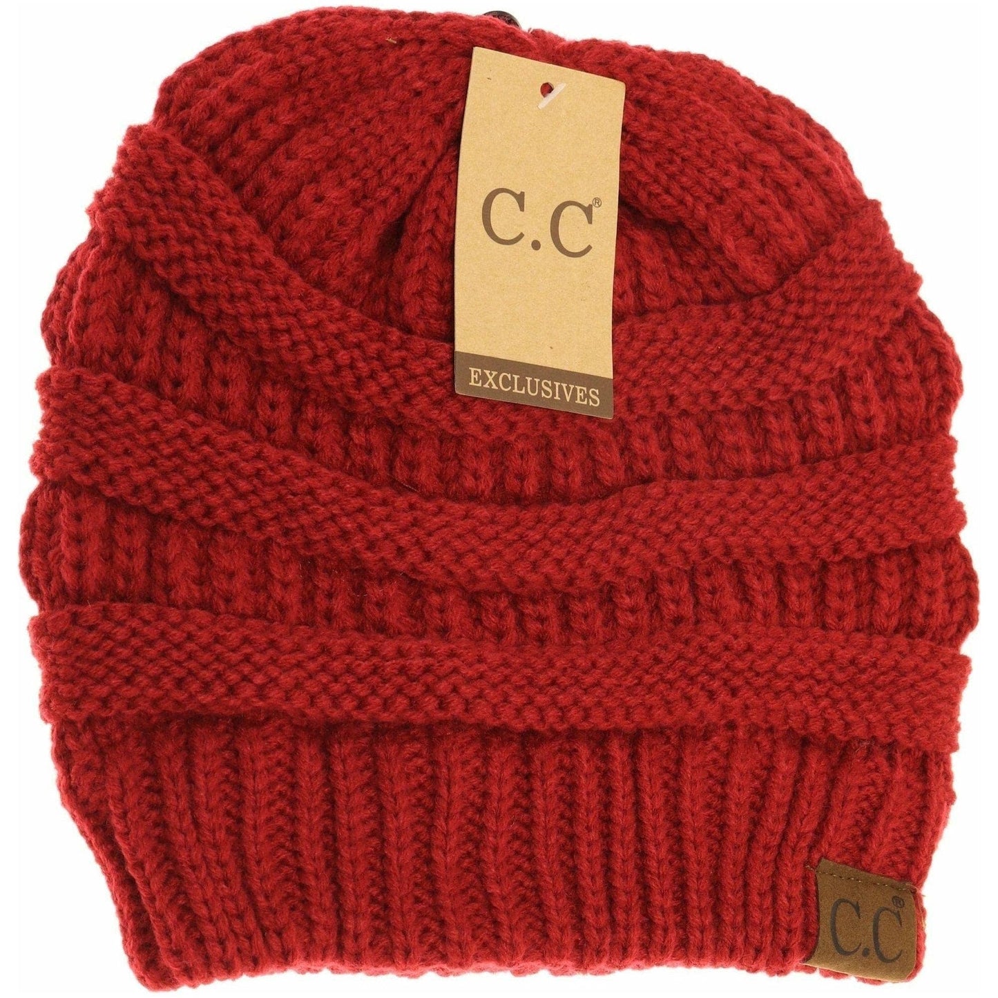 HAT20A Olivia Classic Knit Beanie: Indian Pink