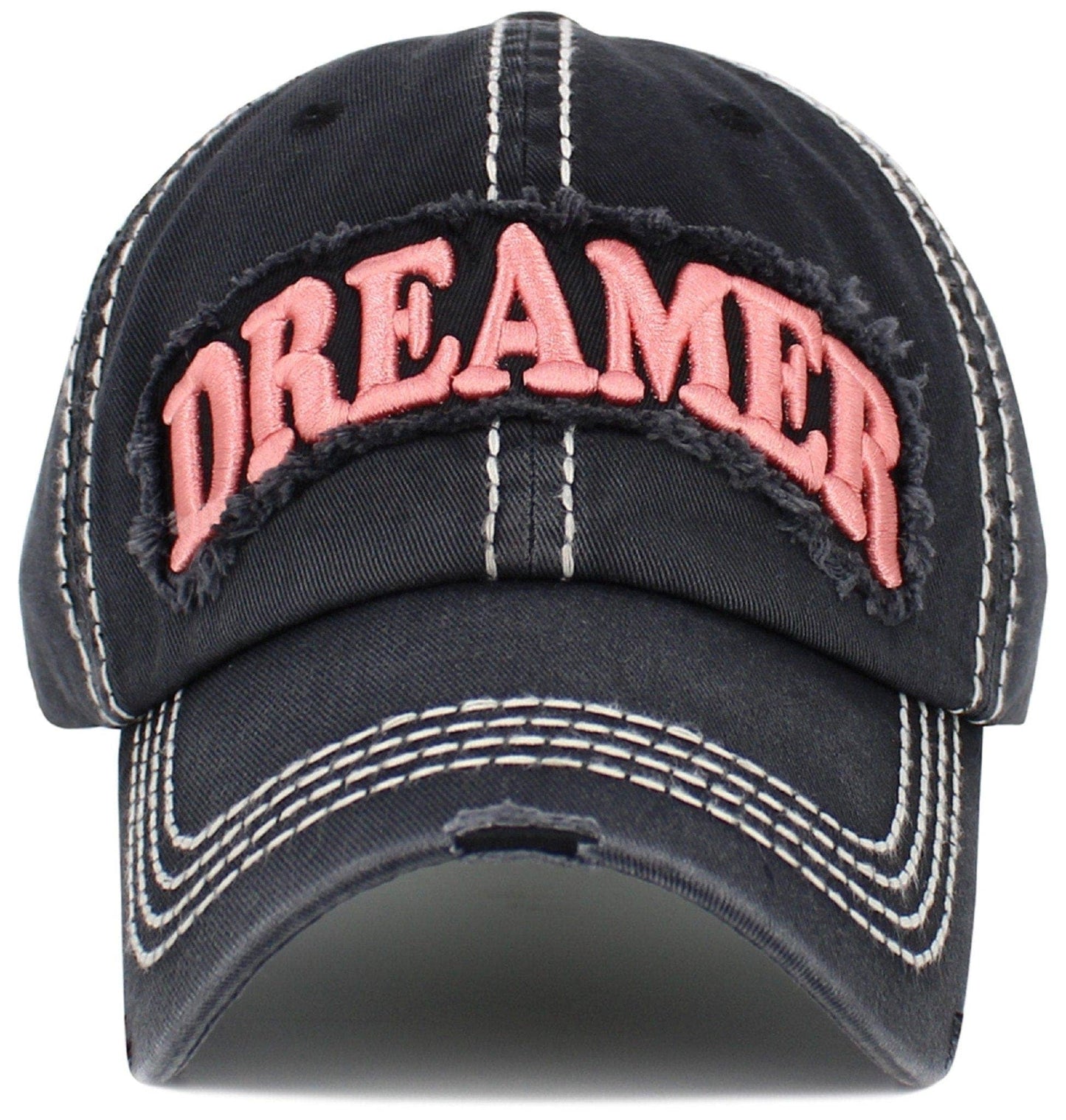 KBV1540 Dreamer Washed Vintage Cap: Black