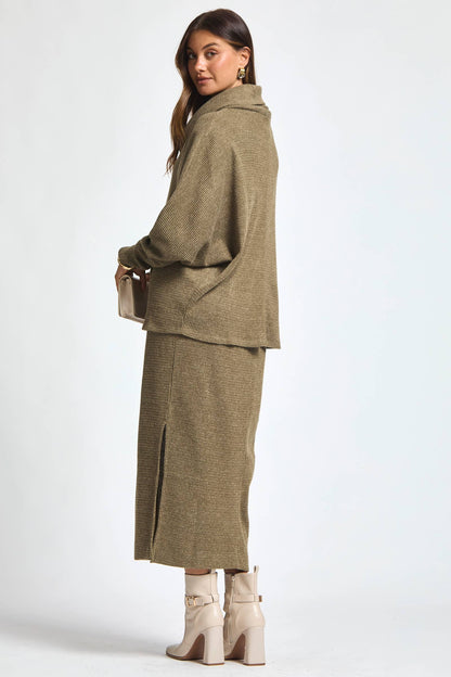 2 Piece Cozy Thermal Layered Set: Wine / S