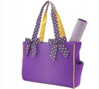Quilted Solid Diaper Bag: RDWH