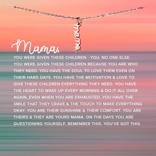 Mama Waterproof Necklace / Summershine: Stainless Steel Silver