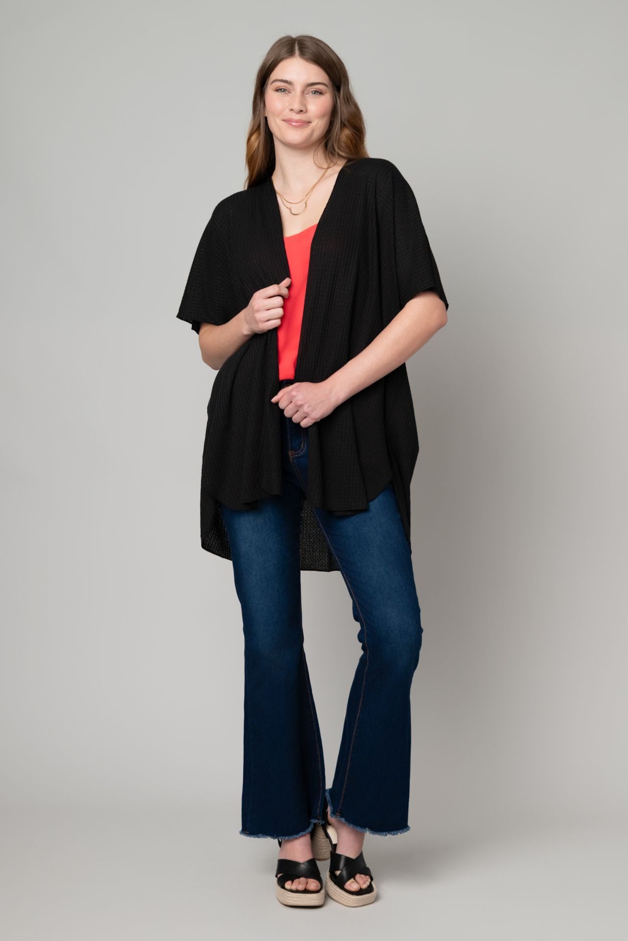 Waffle Knit Kimono